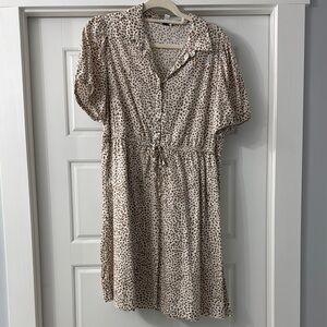 J.Crew Leopard Print Button-Up Dress